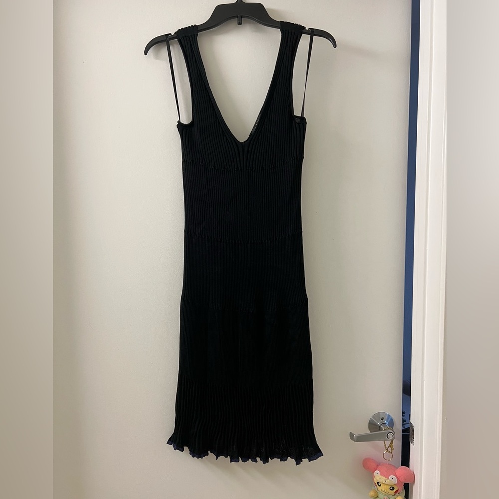 Rag & Bone Black V-neck Midi Dress Size S/P